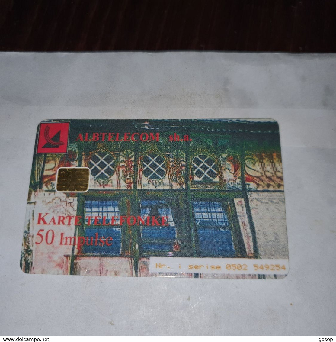 Albania-albtlecom2000-(50impulse)-(24)-(0502-549254)-tirage-200.000-used Card+1card Prepiad Free - Albanie