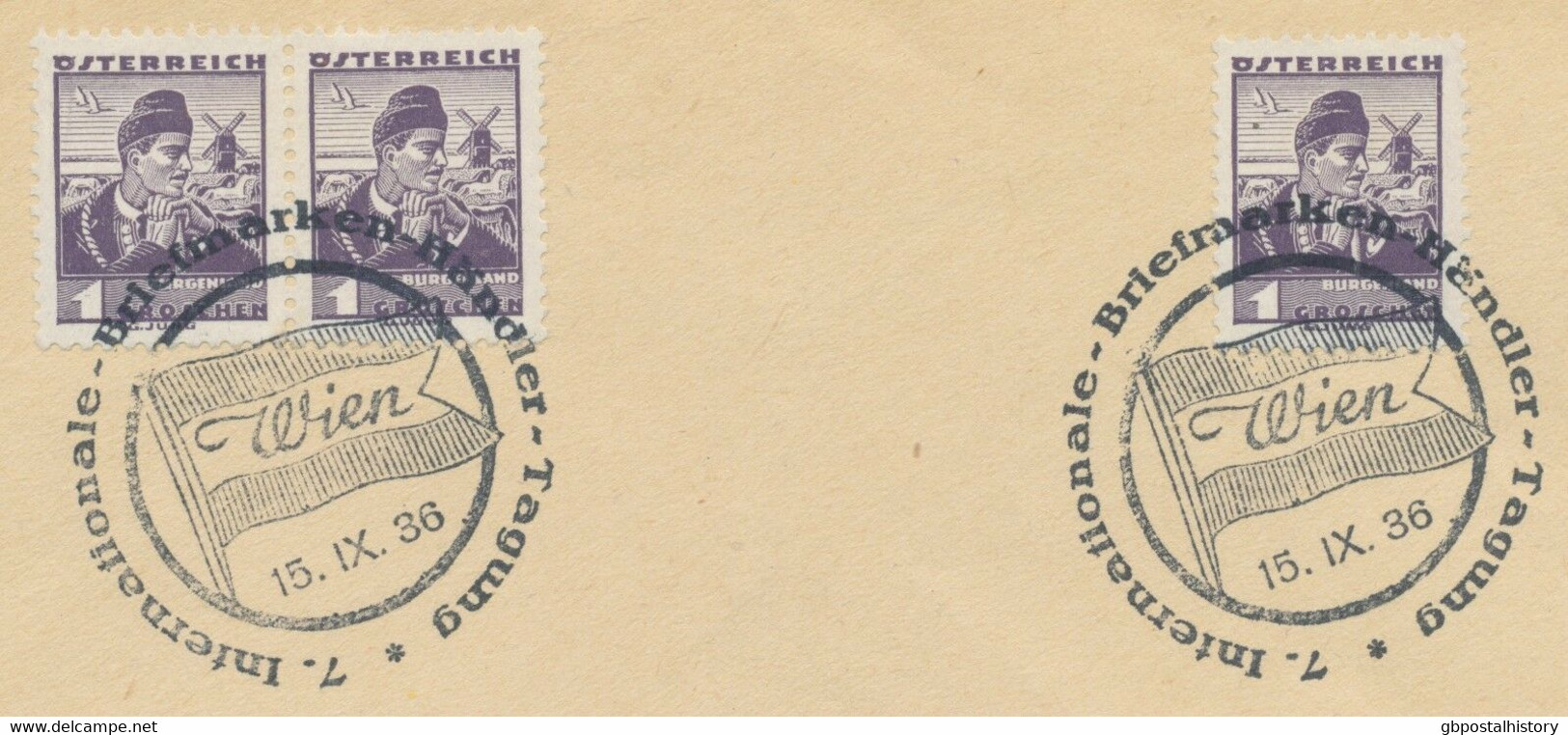 ÖSTERREICH SONDERSTEMPEL 1936 WIEN 7. Internationale Briefmarken-Händler-Tagung - Machines à Affranchir (EMA)