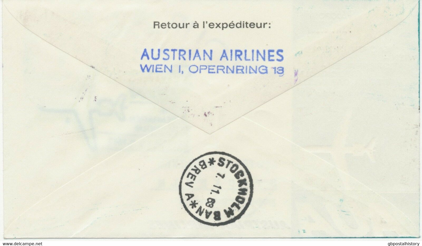 ÖSTERREICH AUA ERSTFLUG CARAVELLE 1963 WIEN - STOCKHOLM (Stempel Nr. 2) - First Flight Covers