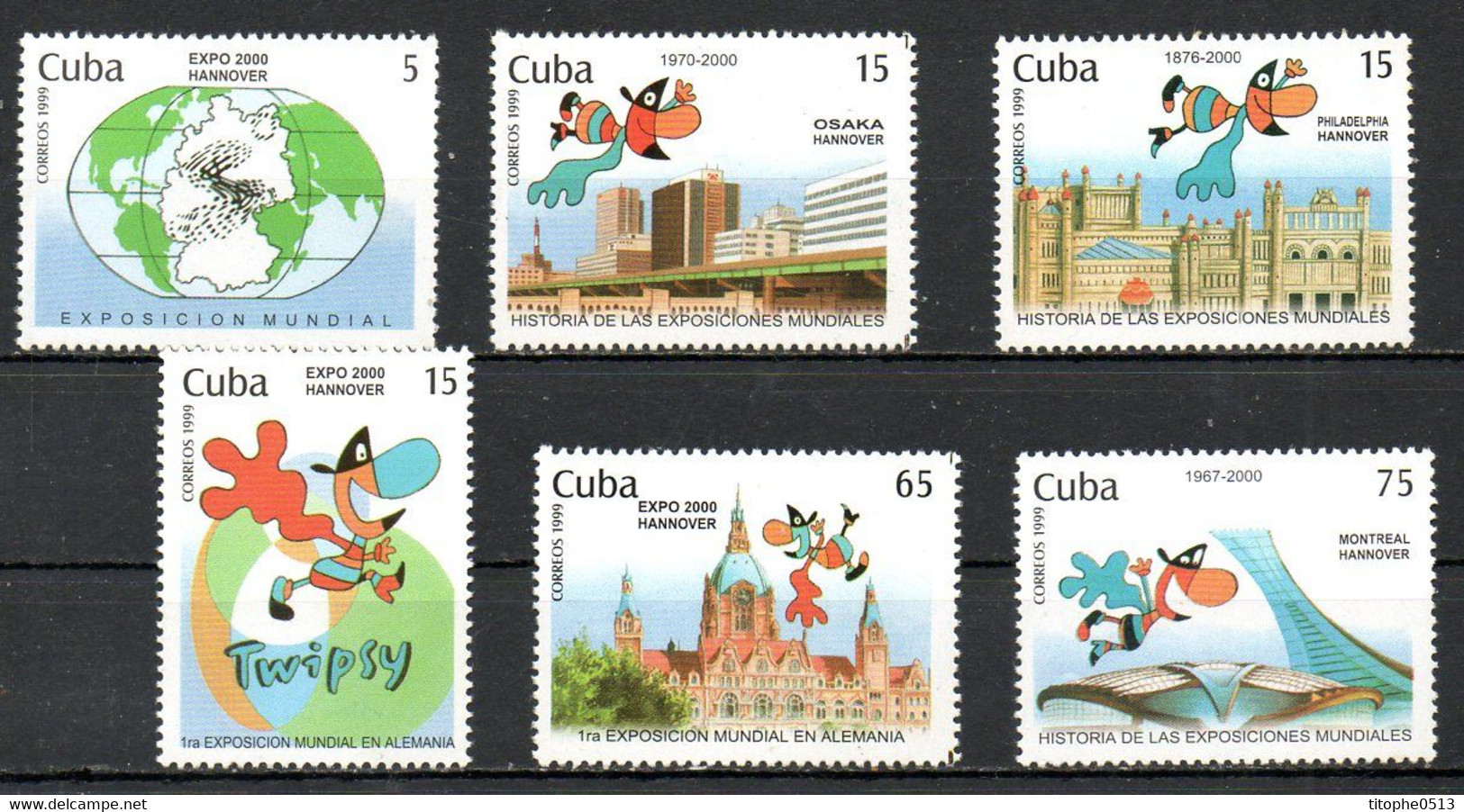 CUBA. N°3828-33 De 1999. Expo 2000 Hanovre. - 2000 – Hannover (Duitsland)