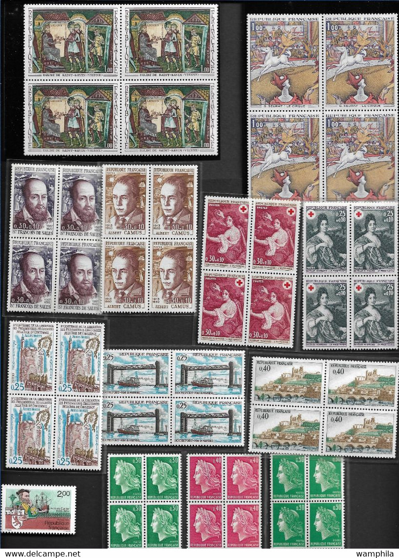 France un lot de timbres moderne (Timbres argent, blocs, et divers).