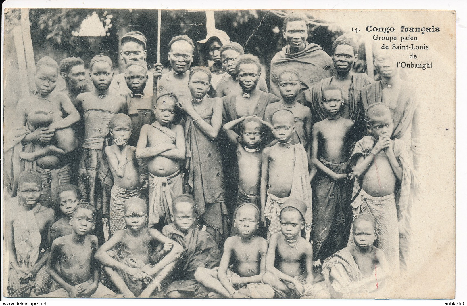 CPA Congo Français Groupe Païen De Saint Louis De L'Oubanghi - French Congo