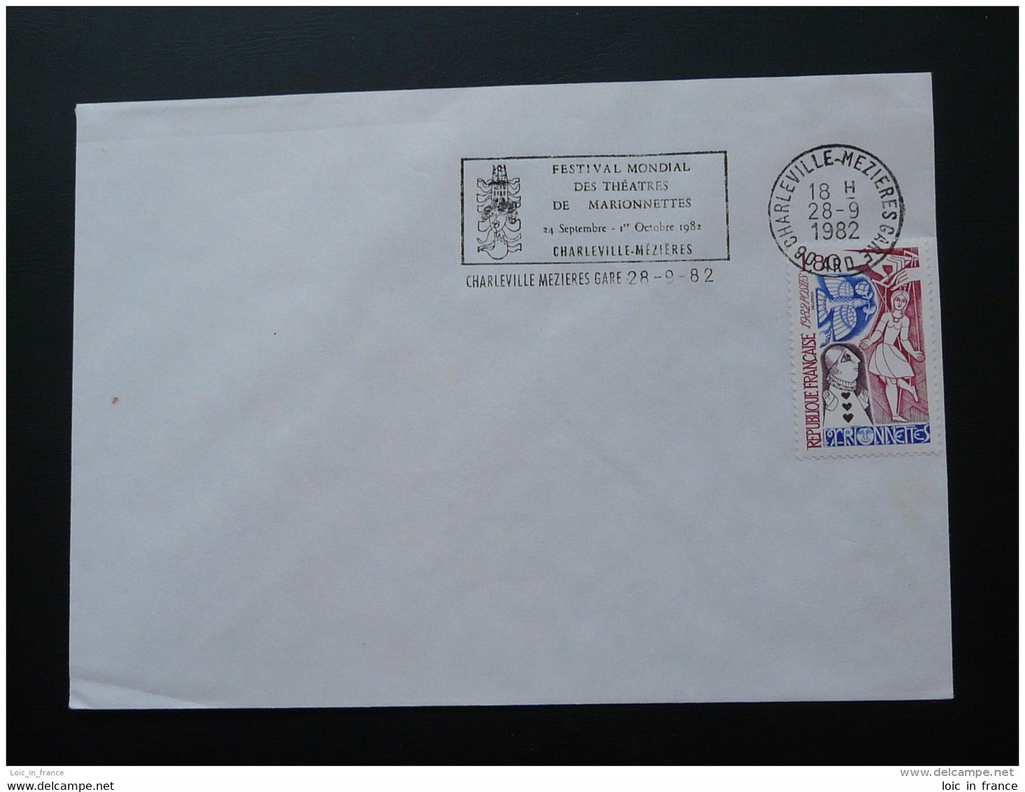 Flamme Concordante Sur Lettre Postmark On Cover Marionnettes Puppets 08 Charleville Mezieres Ardennes 1982 - Puppets