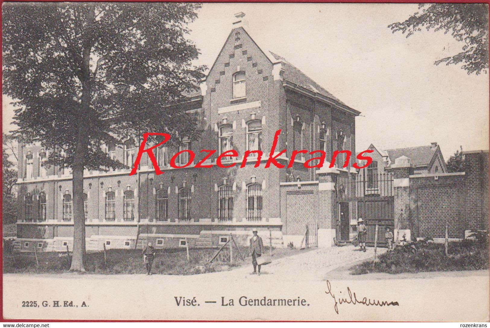 Visé Wezet Liege La Gendarmerie Animée Rijkswacht Rijkswachtkazerne 1907 CPA RARE (En Très Bon état) - Visé