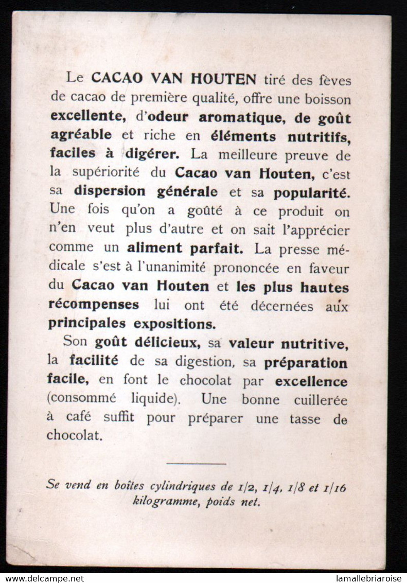 Chromo Van Houten, Jeunes Fille Jouant Avec Des Chiaux, Format: 12 X 17,5cm - Van Houten