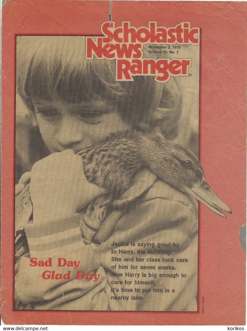 US SCHOLASTIC NEWS RANGER MAGAZINES - VOLUME 35 - 1978 – 1979 – LOT OF 15 - ELEMENTARY SCHOOL