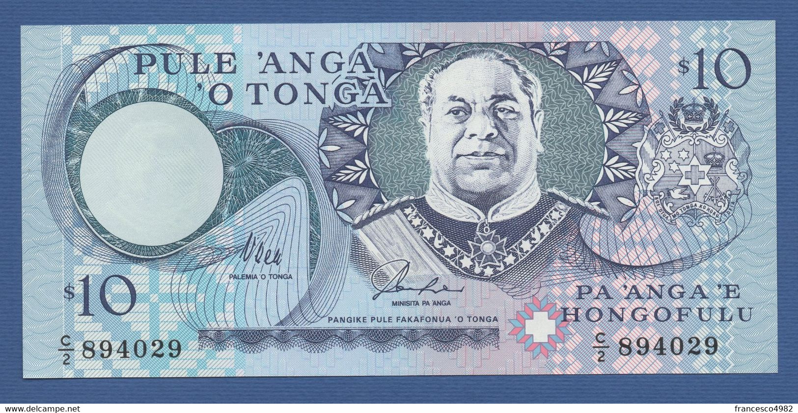 TONGA - P.34a – 10 PA'ANGA 1995 - UNC - Tonga