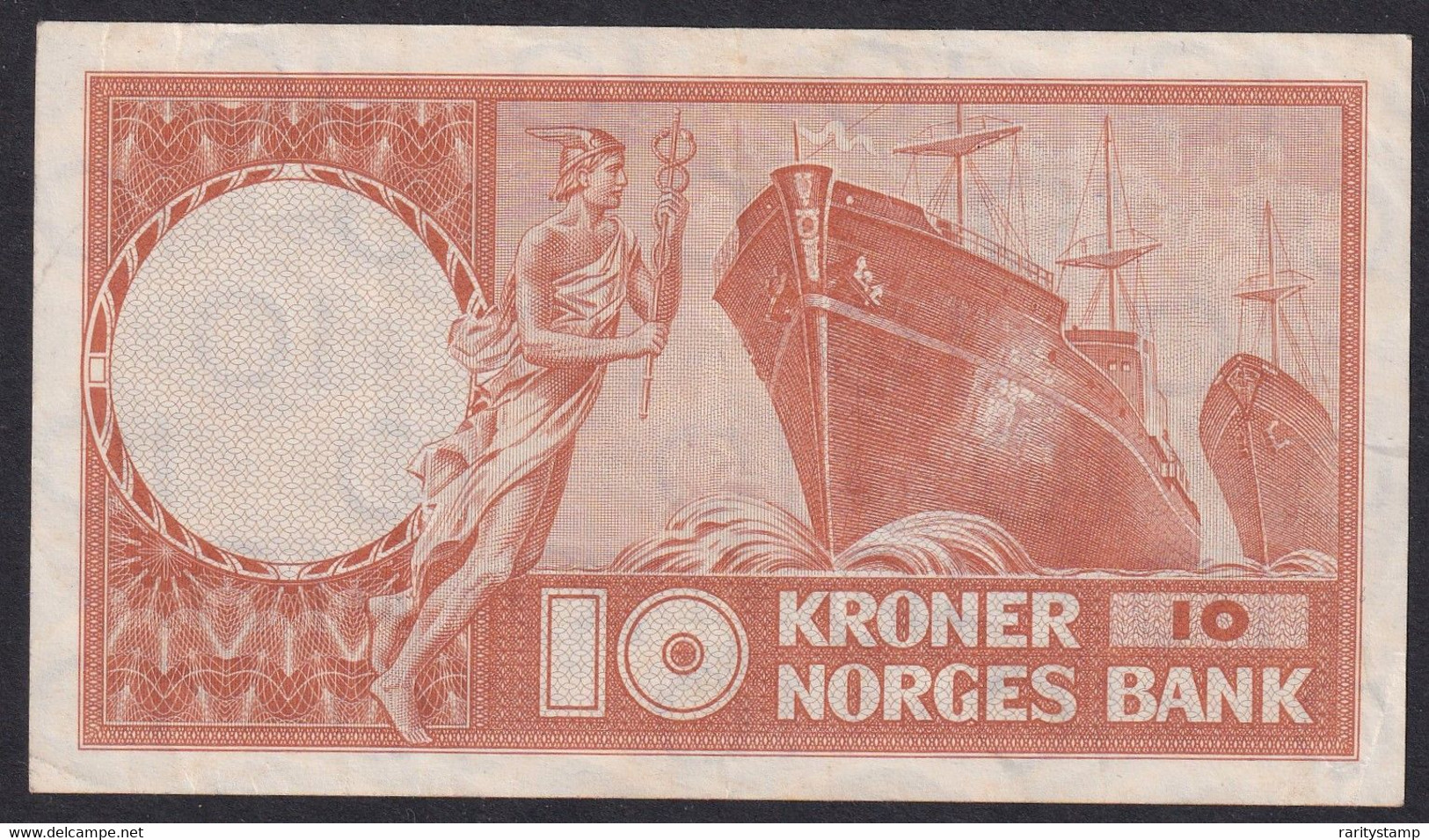 NORVEGIA 1954  10 CORONE  CIRC  QSPL - Norvège