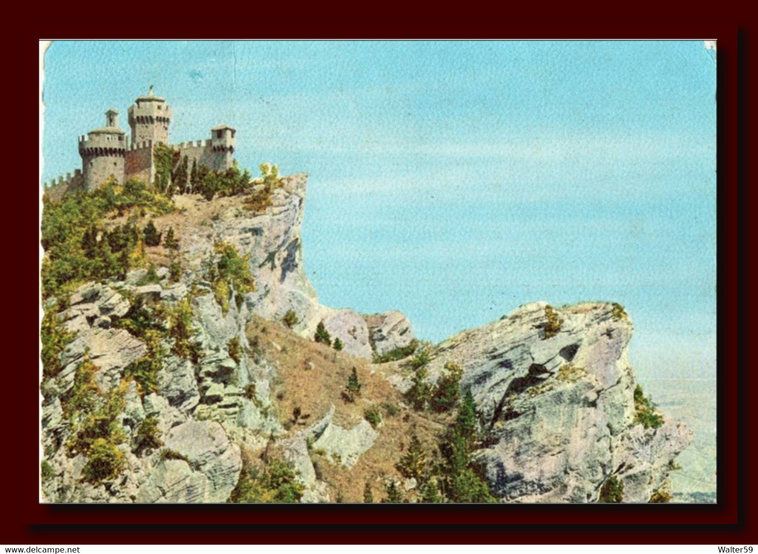 1963 Saint Marin San Marino Ak Cp Postcard Posted To Italy 2scans Cartolina - Cartas & Documentos