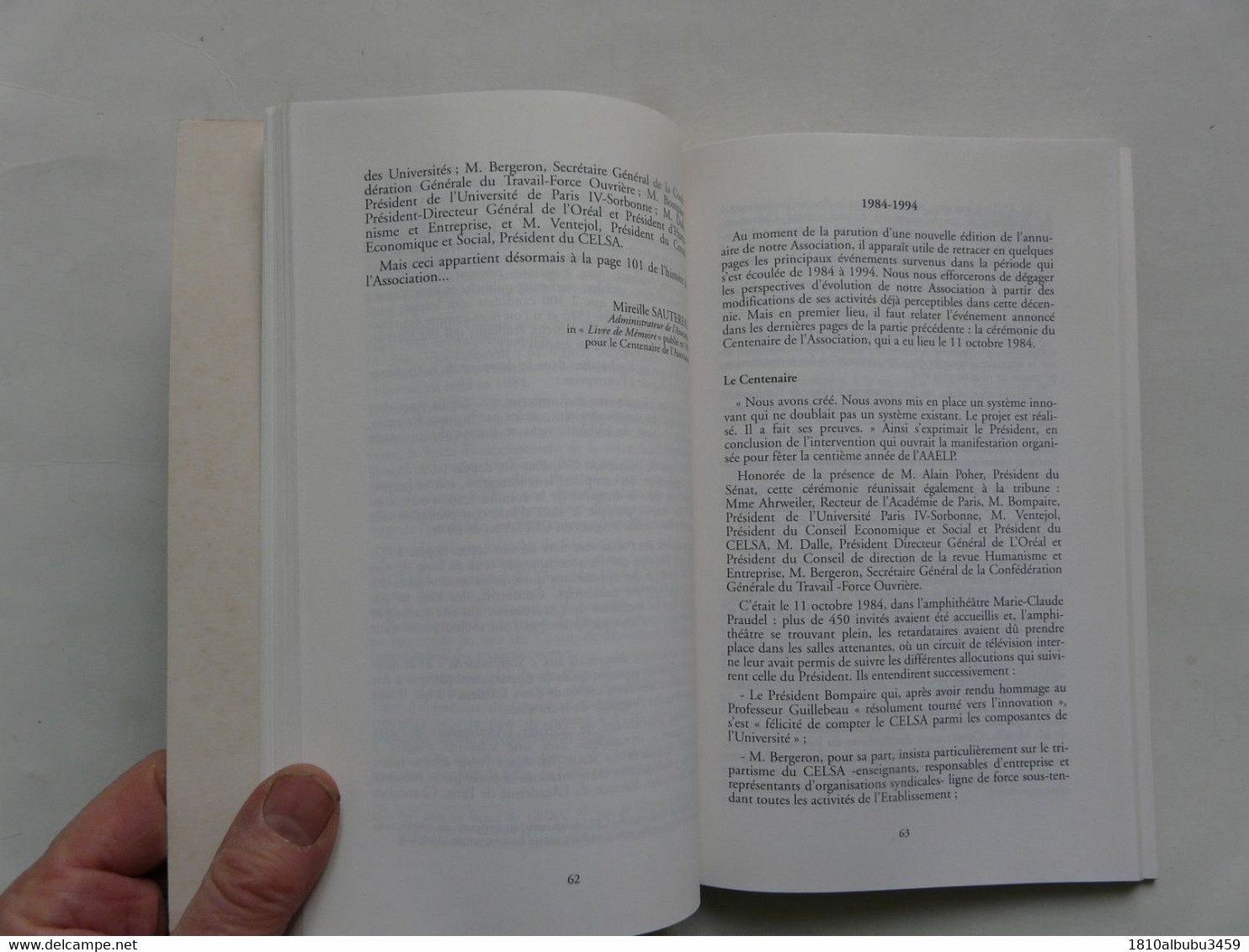 ASSOCIATION DES ANCIENS ELEVES DE LETTRES ET SCIENCES HUMAINES DES UNIVERSITES DE PARIS - ANNUAIRE 1995 - Telefonbücher