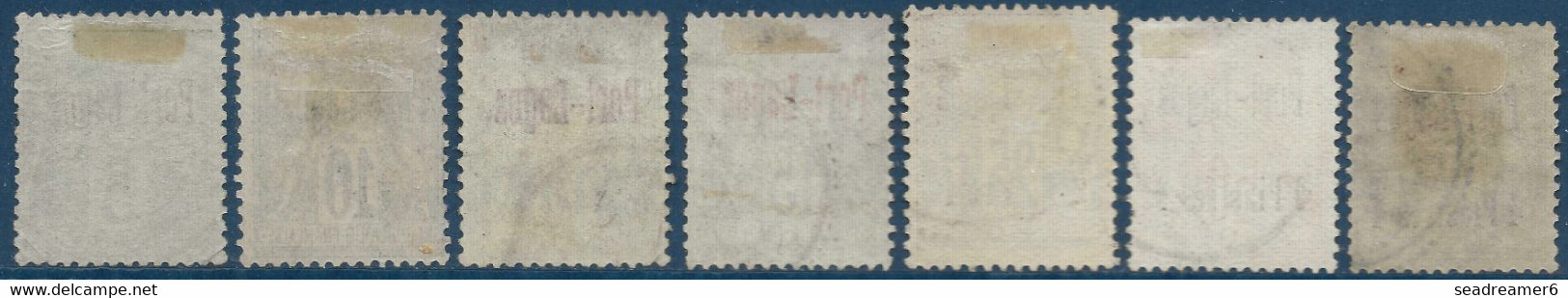 France Colonies 7 Timbres Port Lagos N°1 à 6 Et 3a Surcharge Rouge Oblitérés Et Tous TTB - Used Stamps