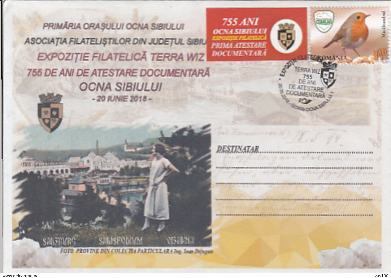 OCNA SIBIULUI- TERRA WIZ PHILATELIC EXHIBITION, SPECIAL COVER, 2018, ROMANIA - Briefe U. Dokumente