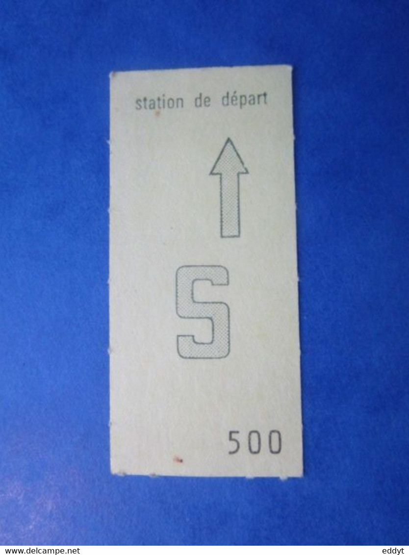 TICKET Métro Autobus RATP SNCF - PARIS - " S " SAMEDI - 2° Classe - Beige - TBE - Mondo