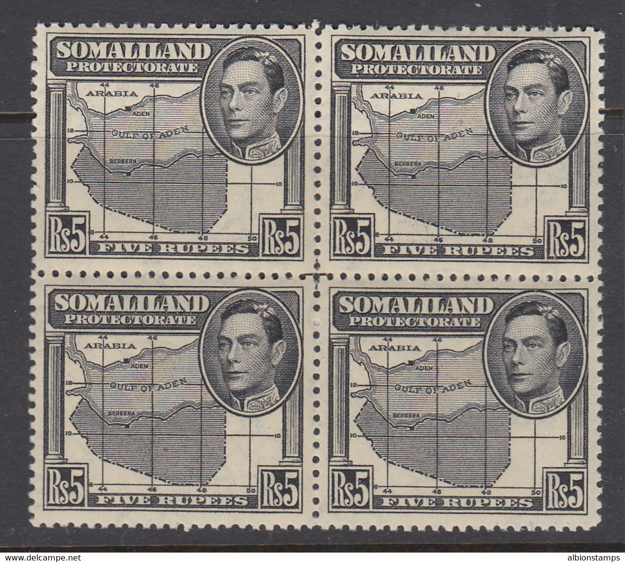 Somaliland Protectorate, Scott 95 (SG 104), MNH Block Of Four - Somaliland (Protectorat ...-1959)