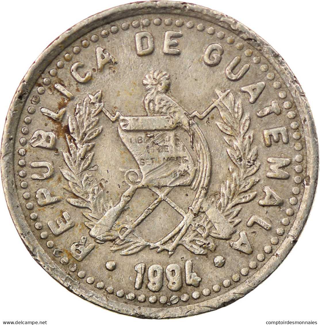 Monnaie, Guatemala, 5 Centavos, 1994, TTB, Copper-nickel, KM:276.4 - Guatemala