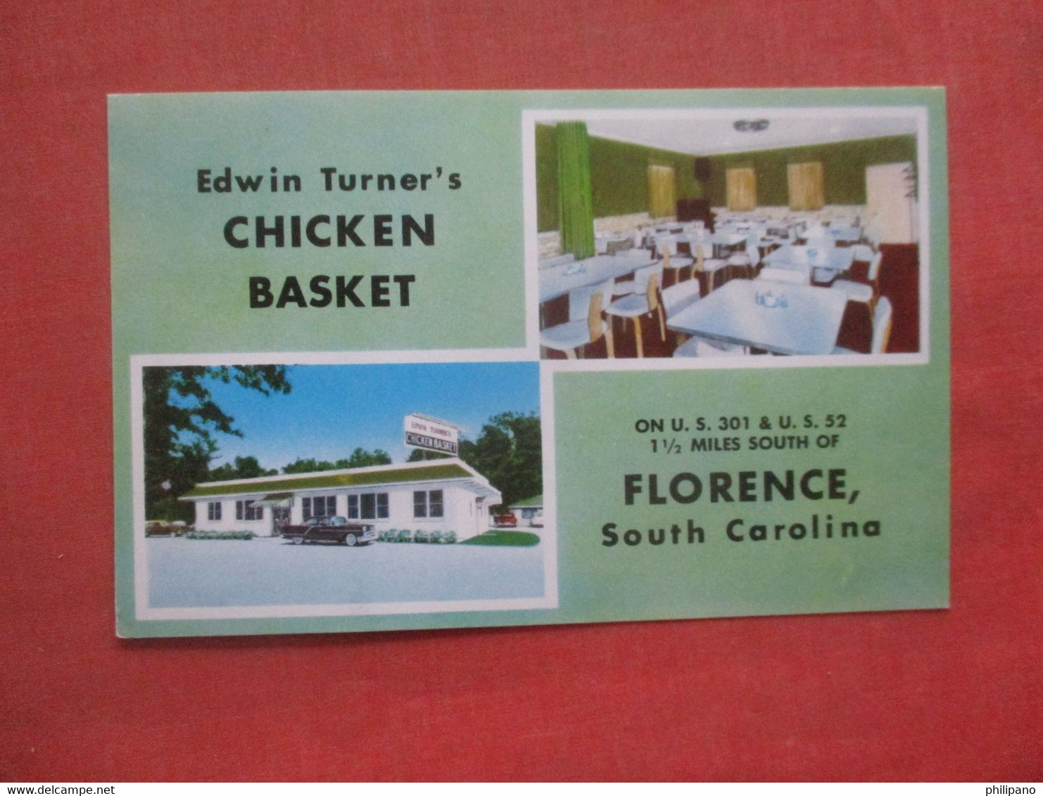 Edwin Turner's Chicken In Basket    Florence South Carolina    > Ref 4690 - Florence