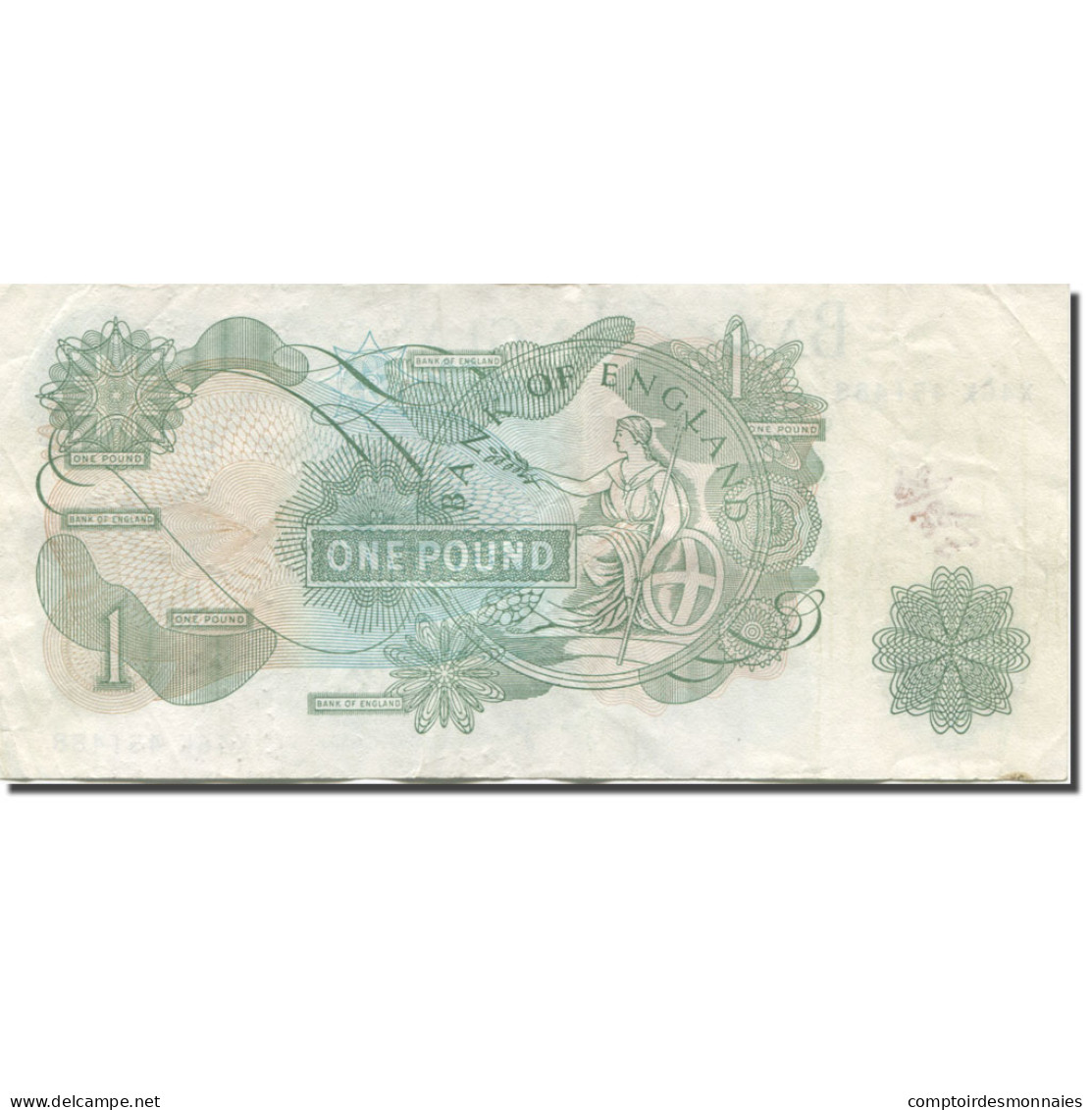 Billet, Grande-Bretagne, 1 Pound, 1970-1977, KM:374a, TTB - 1 Pond