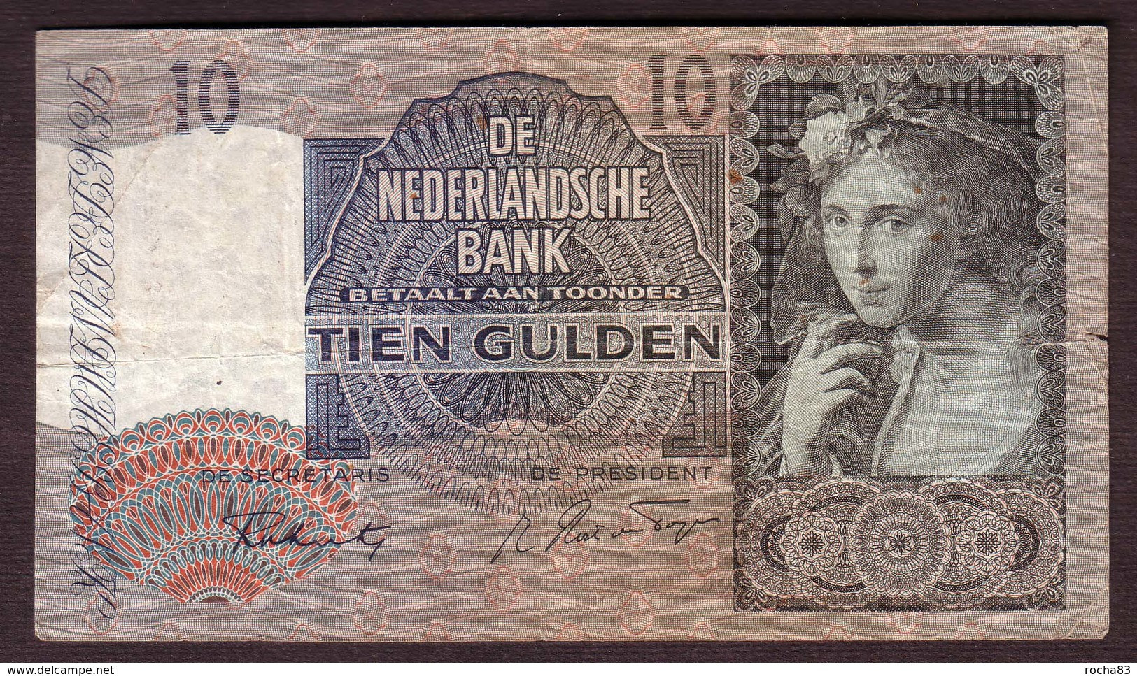 PAYS BAS - 1o Gulden Du 18 08 1941 ( + Autres Dates ) - Pick 56b - 10 Gulden