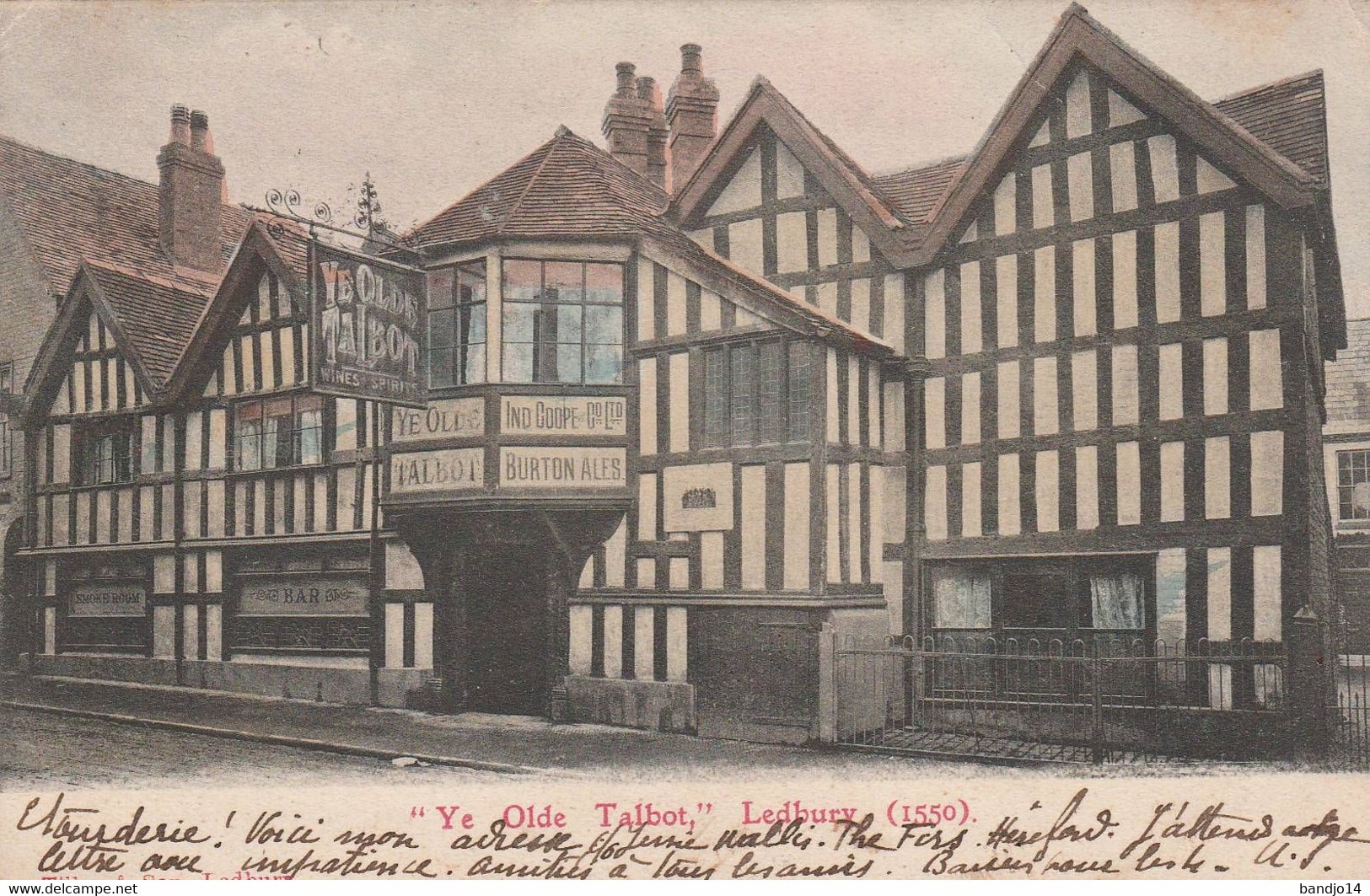 Ledbury - " Ye  Olde  Talbot "  - Scan Recto-verso - Herefordshire