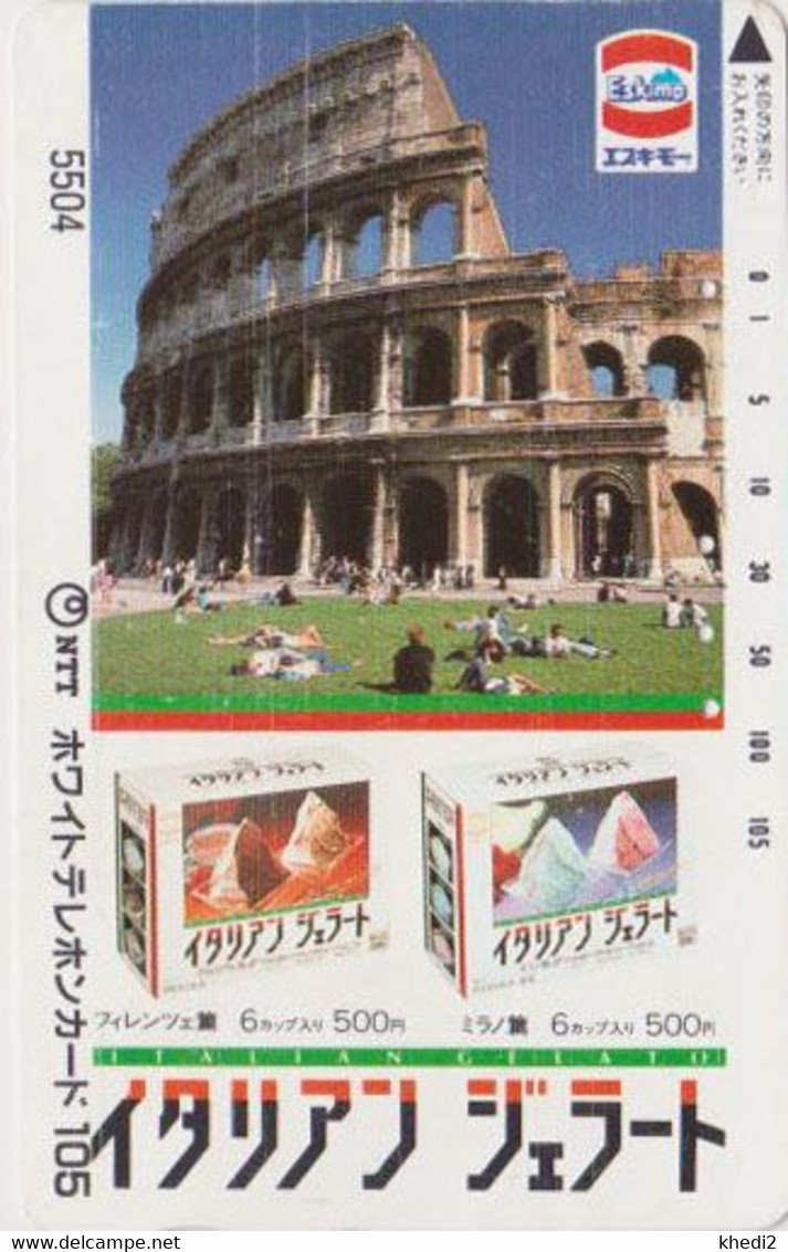 TC JAPON / 7-11 5504 - Site ITALIE  Série ESKIMO - ROME COLISEE - ROMA COLOSSEO ITALY Rel JAPAN PC - 270 - Cultural