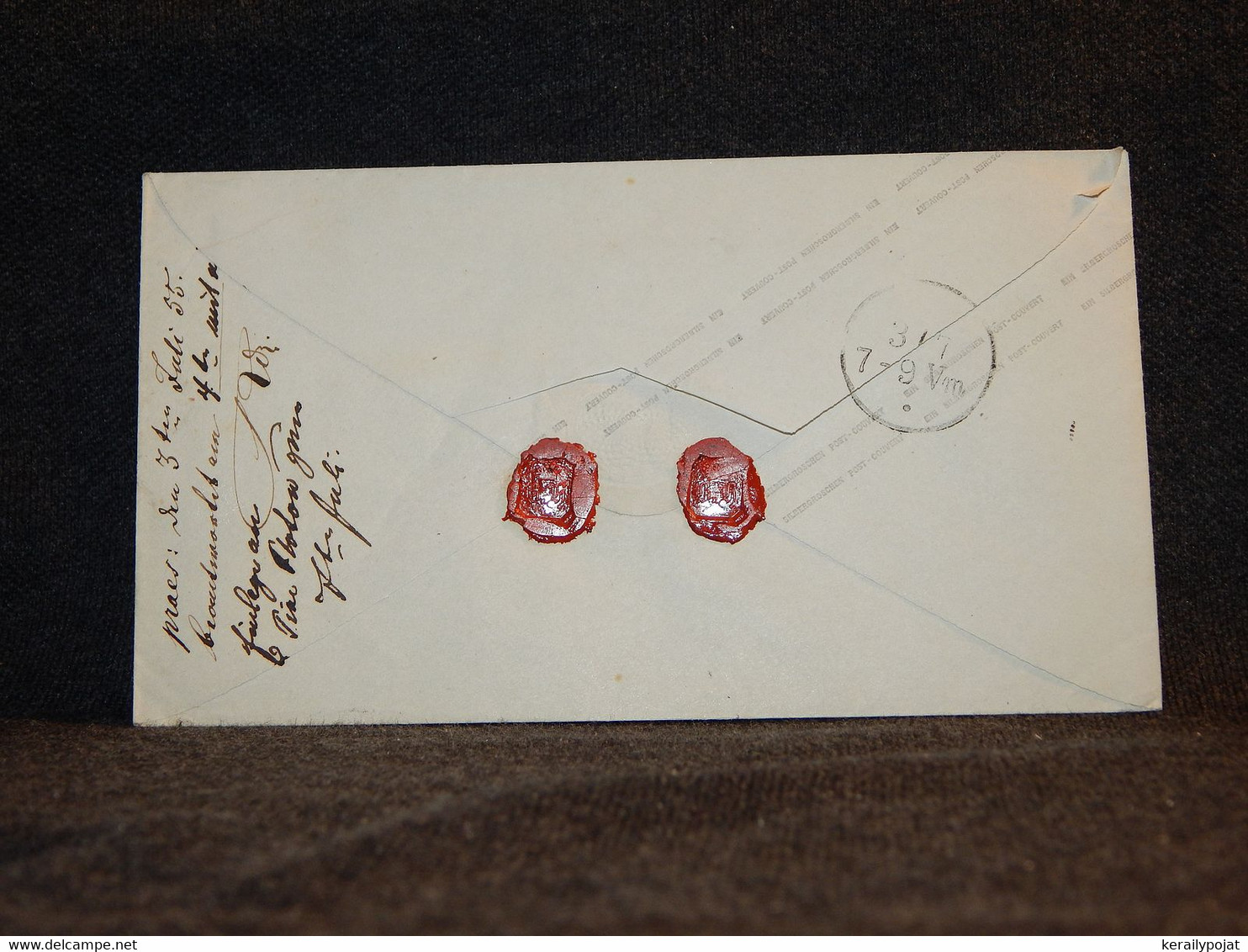 Germany Prussia 1855 Silber Groschen Stationery Envelope__(450) - Interi Postali