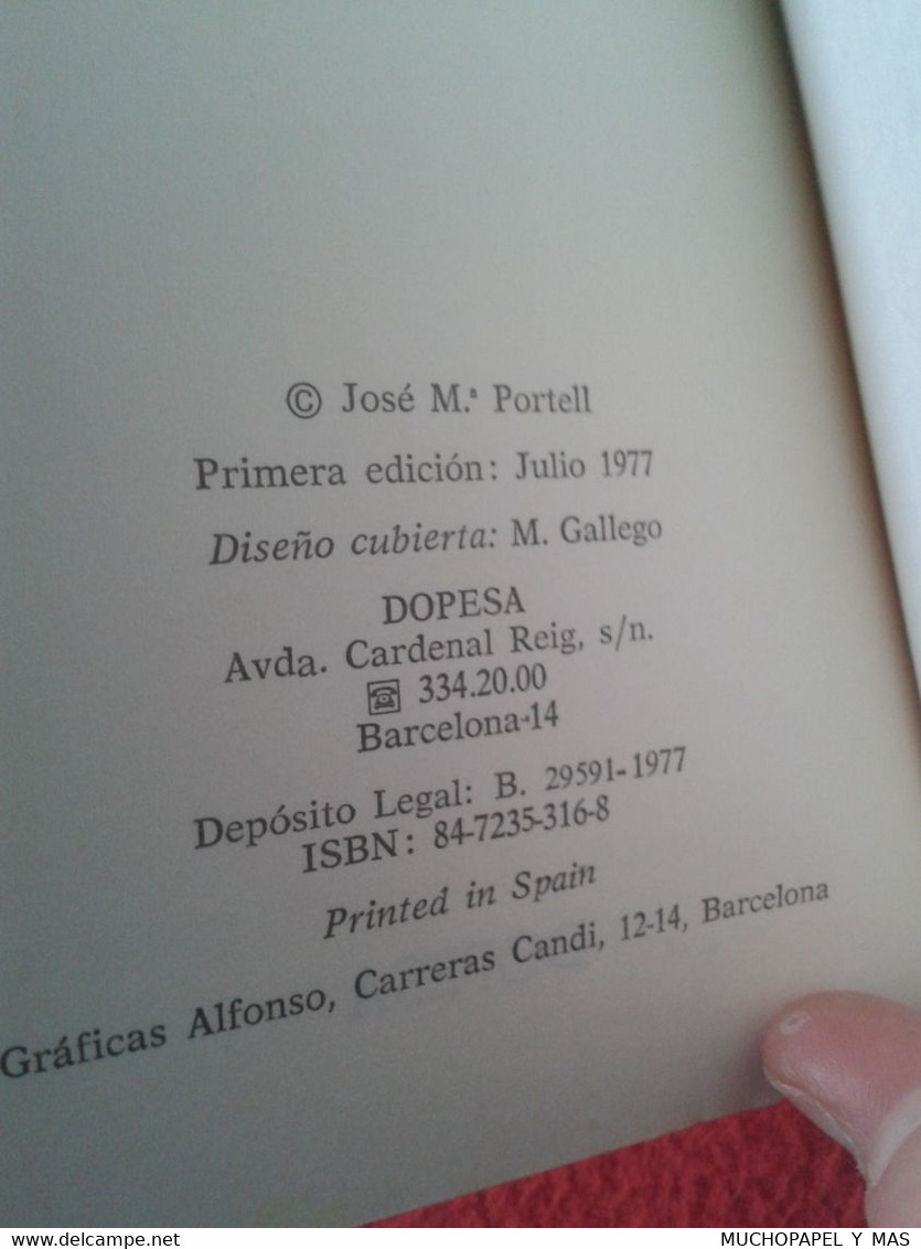 LIBRO EUSKADI: AMNISTÍA ARRANCADA JOSE MARÍA PORTELL DOPESA 1977 TERRORISMO ETA PAÍS VASCO TERRORISM TERRORISME AMNISTIE