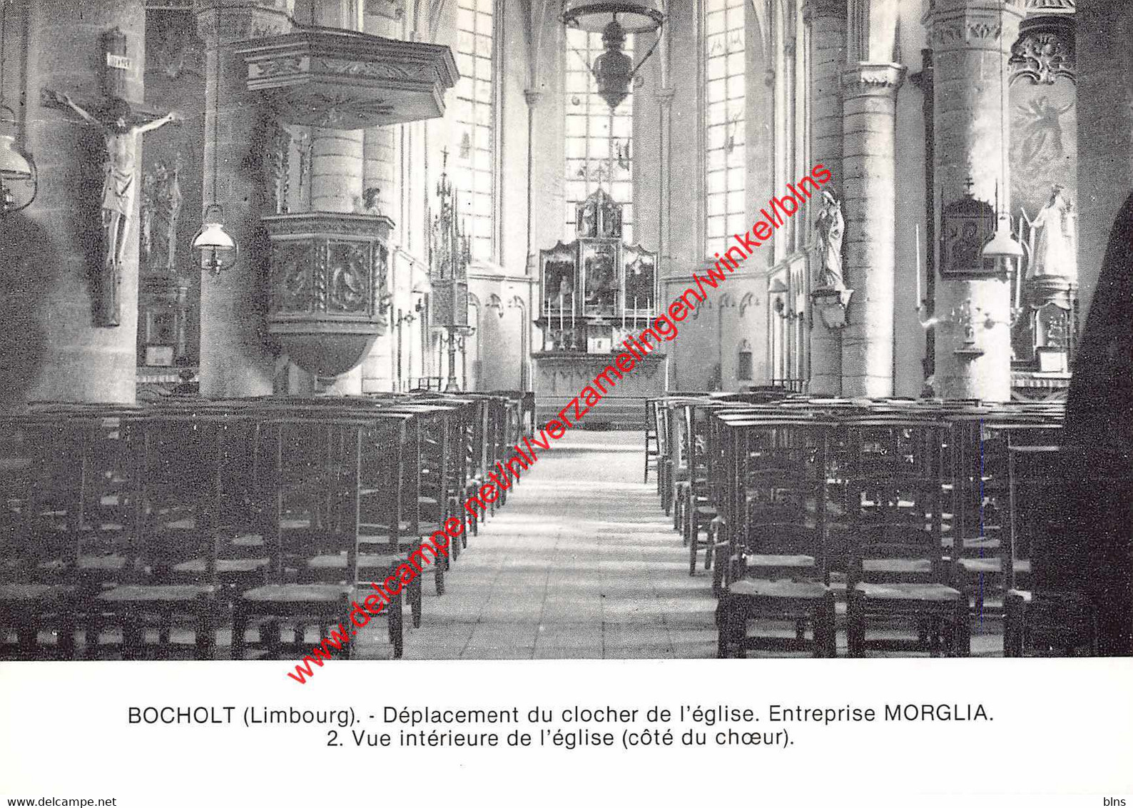 BOCHOLT - Déplacement Du Clocher De L'église - Entreprise Morglia - Vue Intérieure De L'église - Bocholt