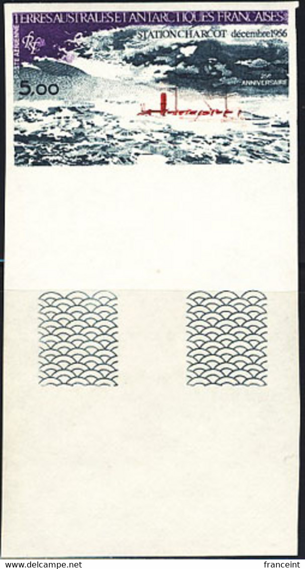 F.S.A.T. (1981) Charcot Station. Margin Imperforate. Scott No C68, Yvert No PA65. - Non Dentelés, épreuves & Variétés