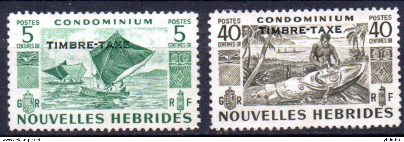 Nouvelles Hebrides : Yvert Taxe N° 26 Et 29 - Used Stamps