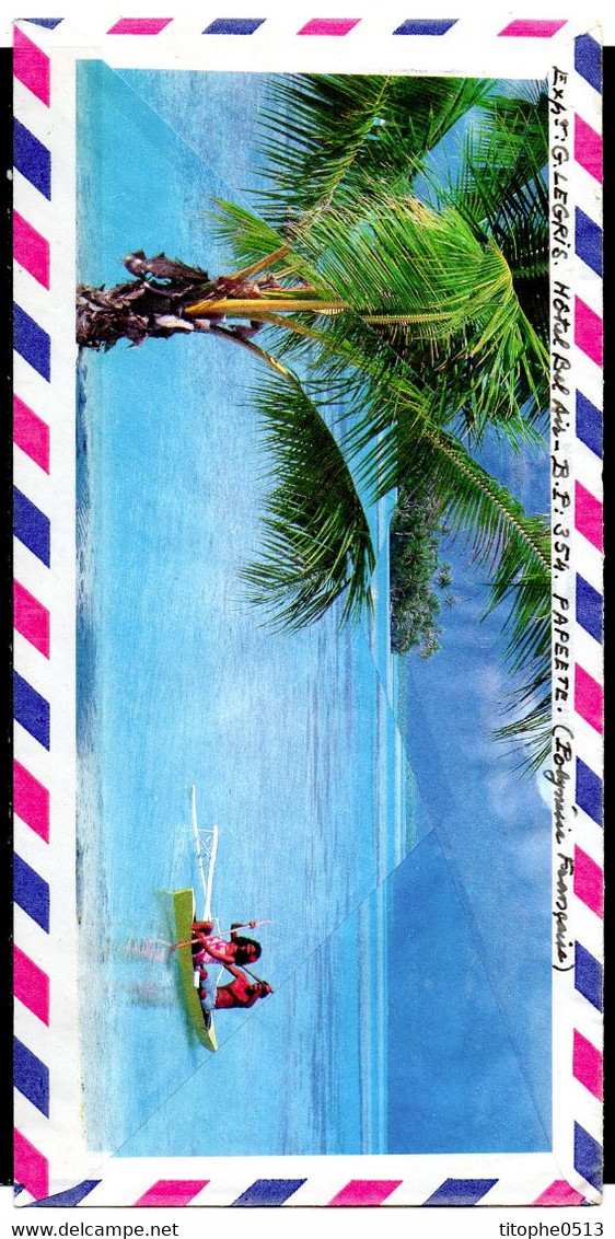 POLYNESIE. Belle Enveloppe Illustrée Ayant Circulé En 1985. - Storia Postale