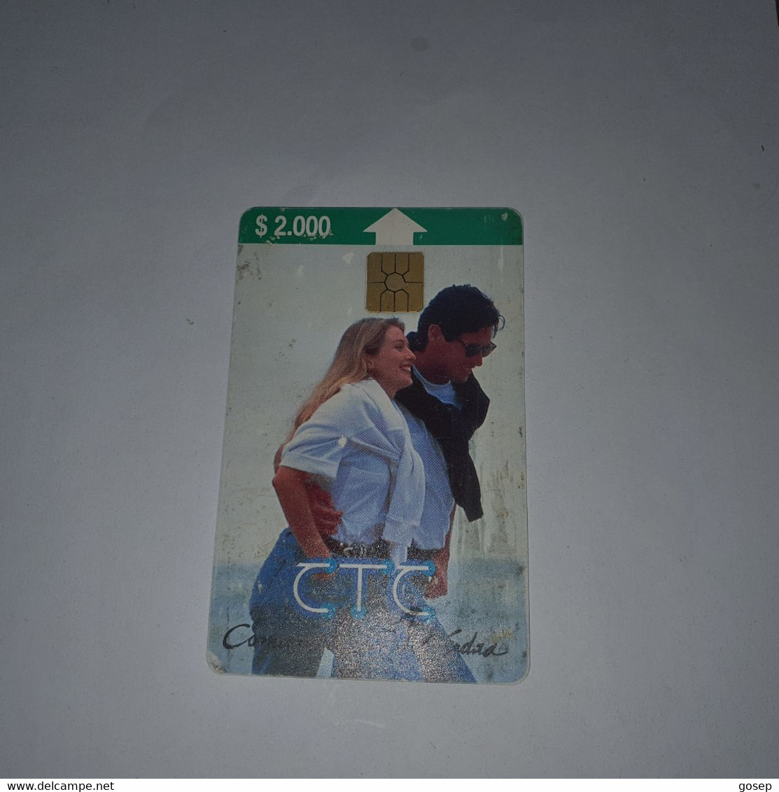 Chile-(cl-ctc22a)-comunicacion-(61)-($2.000)(Crooked-dirty)-(9/1996)-(look Out Side)-used Card+1card Prepiad Free - Chili