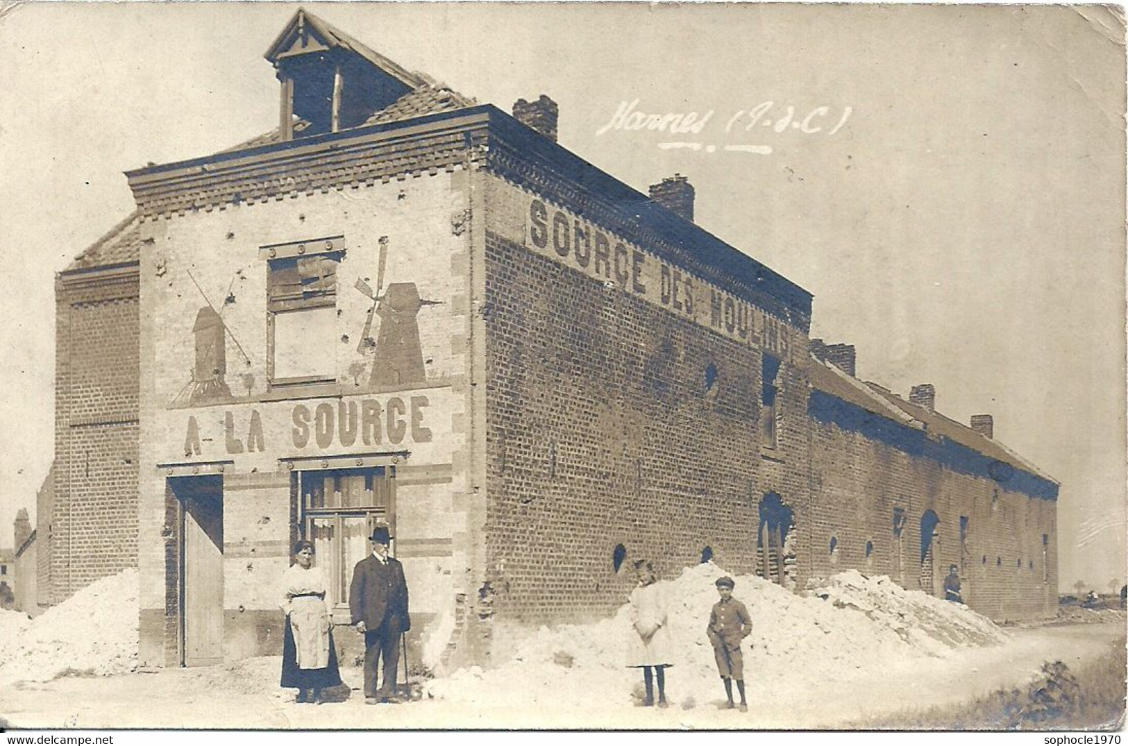 02 - 2021 - PAS DE CALAIS - 62 - HARNES - Carte Photo - Moulin à La Source Avec Animation - Harnes