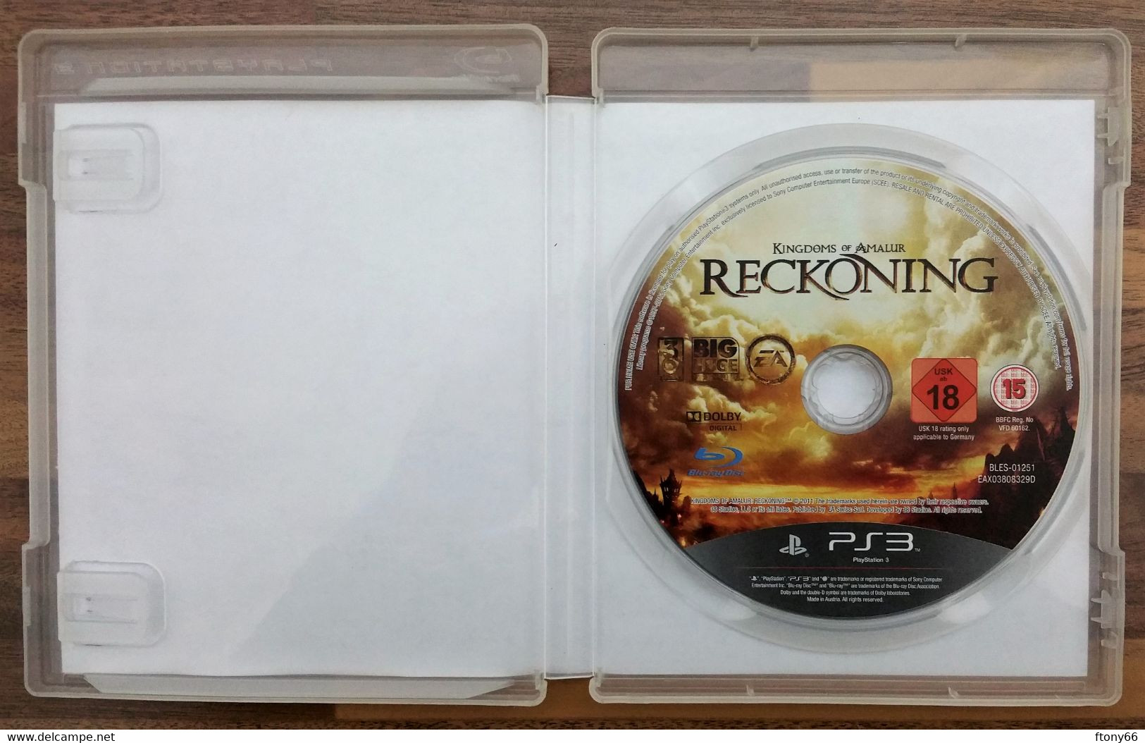 MA21 Gioco PlayStation PS3 "Kingdoms Of Amalur - Reckoning" - Usato Senza Manuale - PS3