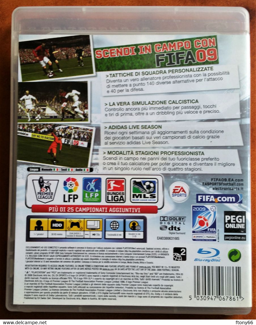 MA20 Gioco PlayStation PS3 "FIFA 09" - Usato Con Manuale ITA - PS3