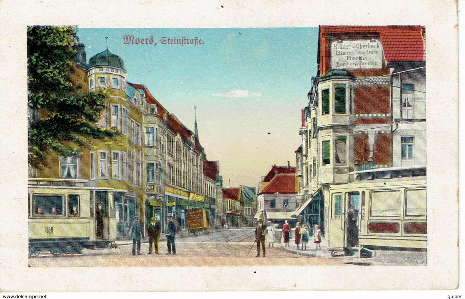 Moers Steinstrasse Croisement De Deux Trams - Moers