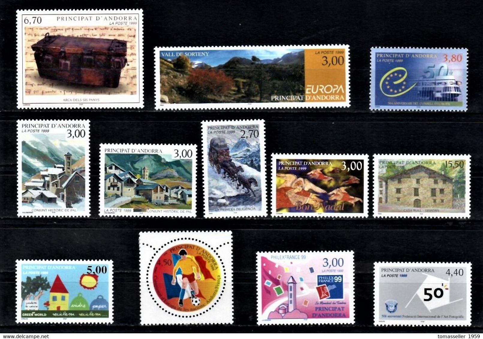 French Andorra 15!!! Years (1993-2007) sets.Almost 150 issues.MNH