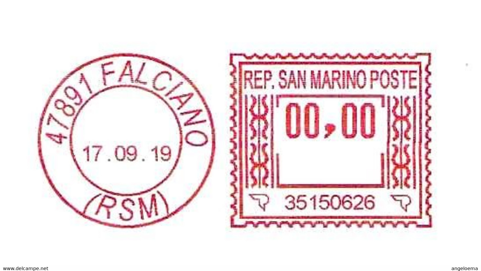 SAN MARINO - 2019 GRUPPO ASA SAN MARINO - Ema Affrancatura Meccanica Rossa Red Meter Su Busta Non Viaggiata - 2067 - Covers & Documents