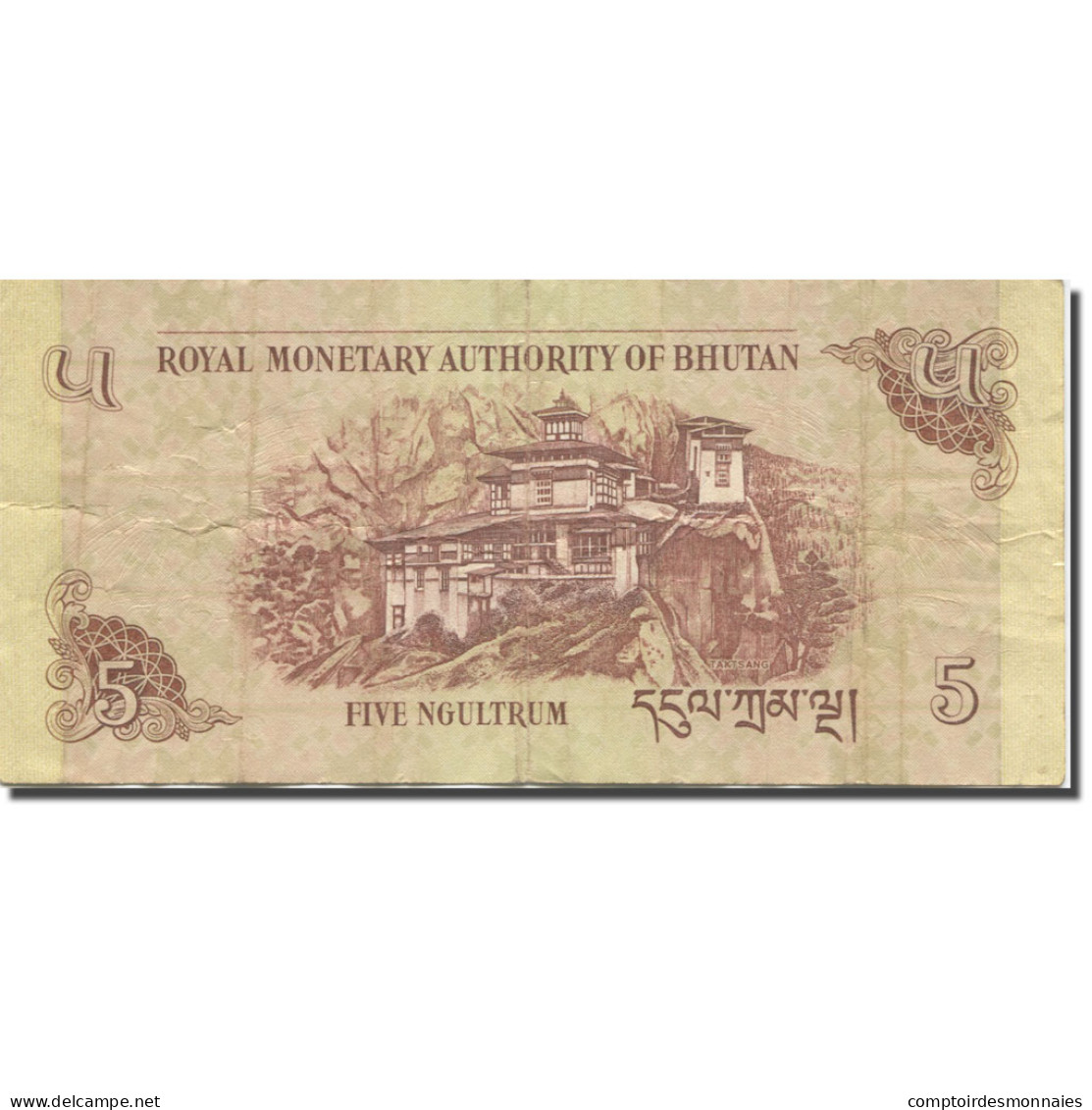 Billet, Bhoutan, 5 Ngultrum, 2011, TTB - Bhutan