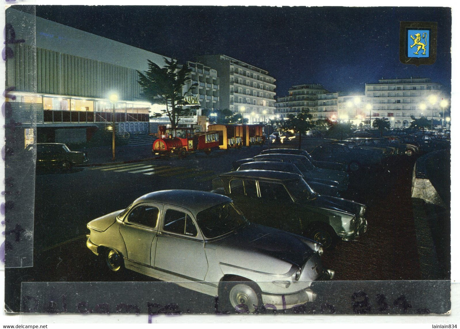 - CANET PLAGE - ( P.-O. ), Vue Nocturne Du Boulevard, Grand Format, Panhard, Petit Train,  Peu Courante, TBE, Scans. - Canet Plage