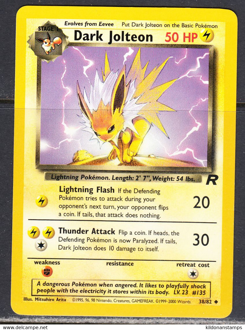 Dark Jolteon 1999 Team Rocket, NM, 38/82 - Altri & Non Classificati