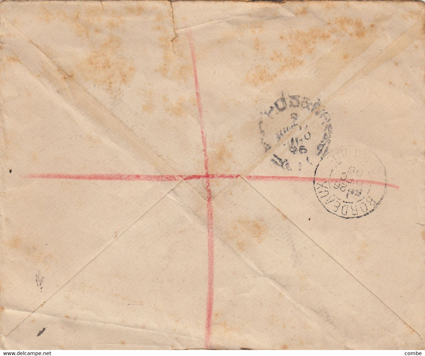 COVER. QUEENSLAND. REGISTERED 1896 TO BORDEAUX FRANCE - Brieven En Documenten