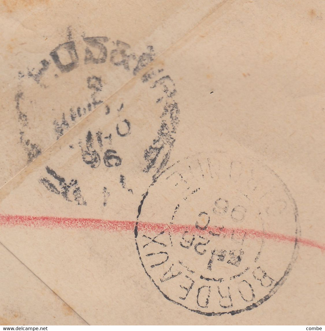 COVER. QUEENSLAND. REGISTERED 1896 TO BORDEAUX FRANCE - Lettres & Documents