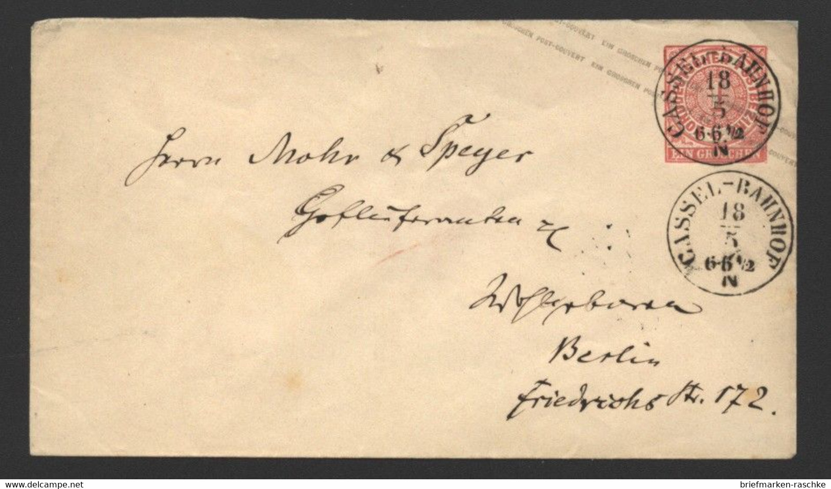 NDP,Ganzsache,Stempel,K1 Cassel Bahnhof (208) - Postal  Stationery