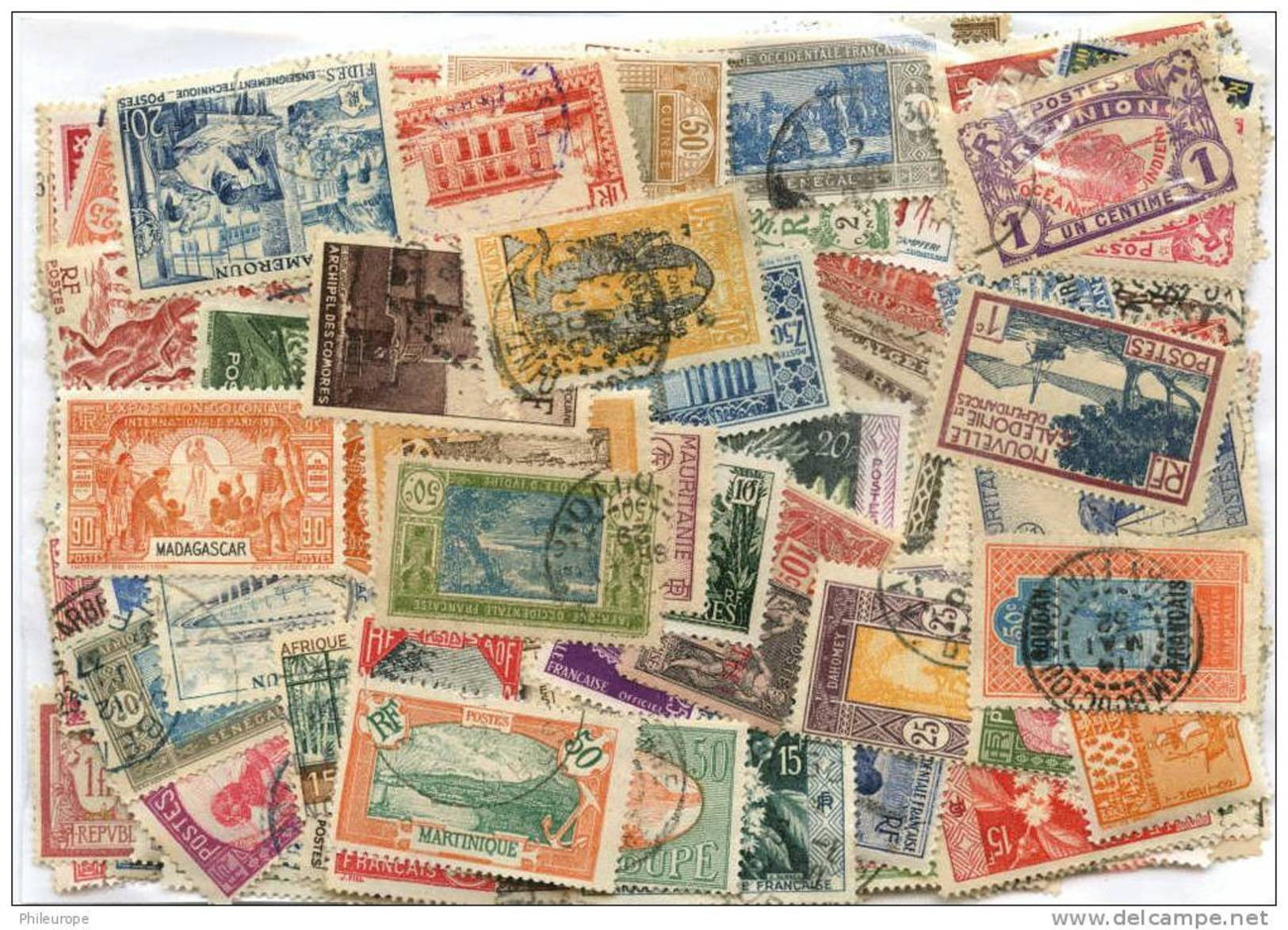 Pochette De Timbres De Colonies Francaises Avant Indépendance 500 Différents - Sammlungen