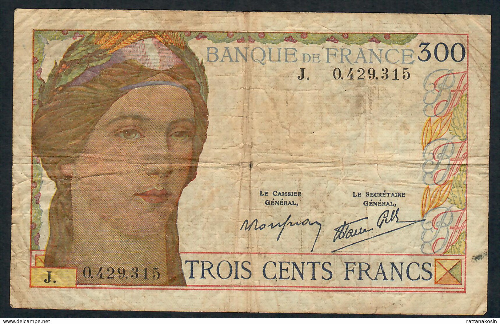 FRANCE P87 300 FRANCS Type 1938    F- AVF - 300 F 1938-1939