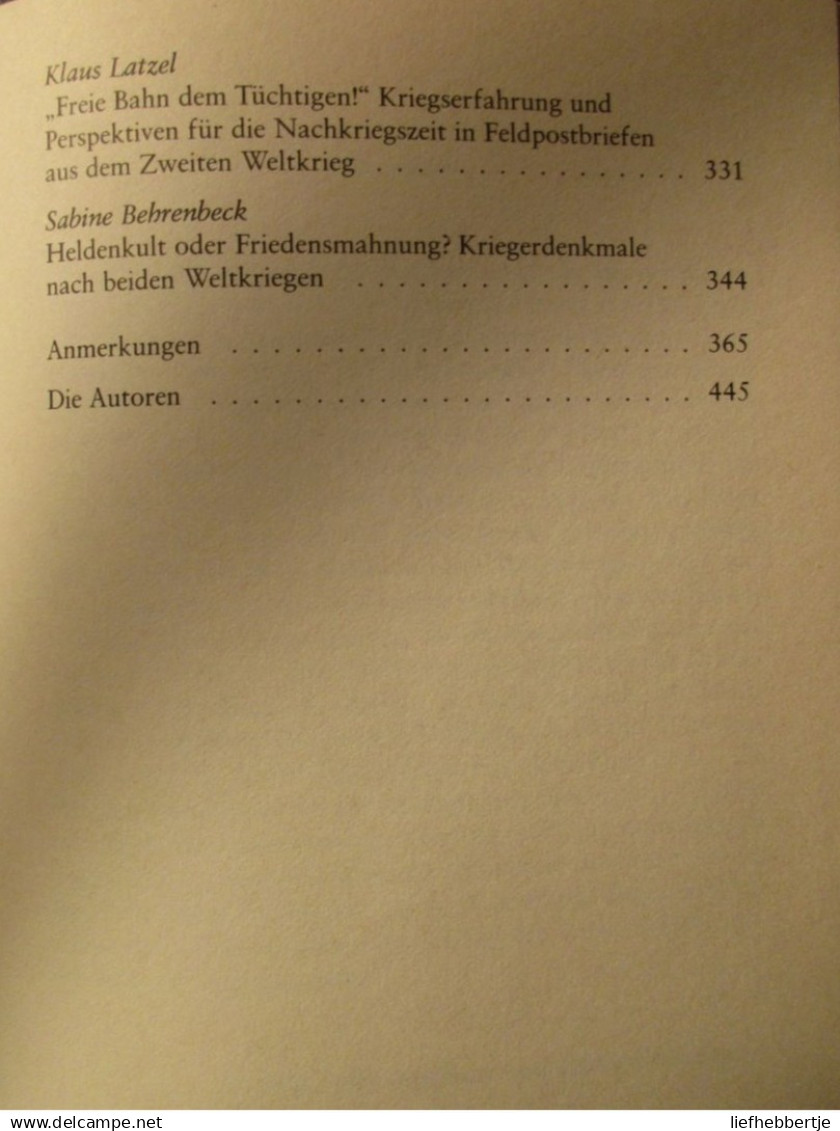 Lernen Aus Dem Krieg? Deutsche Nachkriegszeiten 1918/1945 - G. Niedhart Und D. Reisenberger - 1992 - 5. Zeit Der Weltkriege