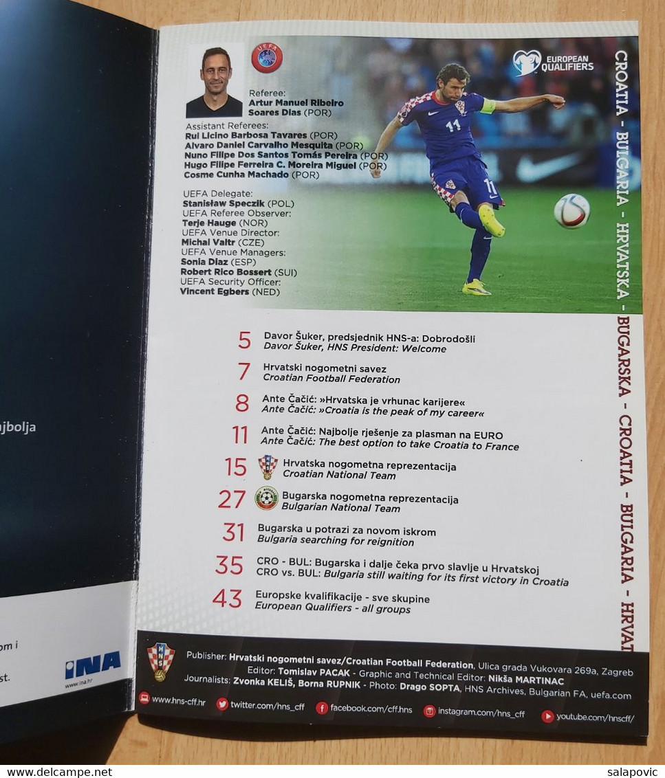 PROGRAM Hrvatska Vs Bugarska 10.10. 2015 European Qualifiers CROATIA Vs BULGARIA - Bücher