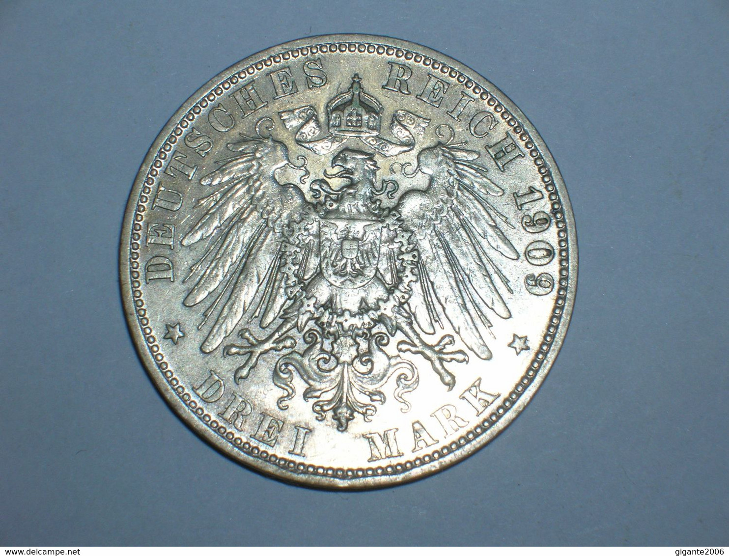 ALEMANIA/BAVIERA 3 MARCOS 1909 (3794) - 2, 3 & 5 Mark Argent