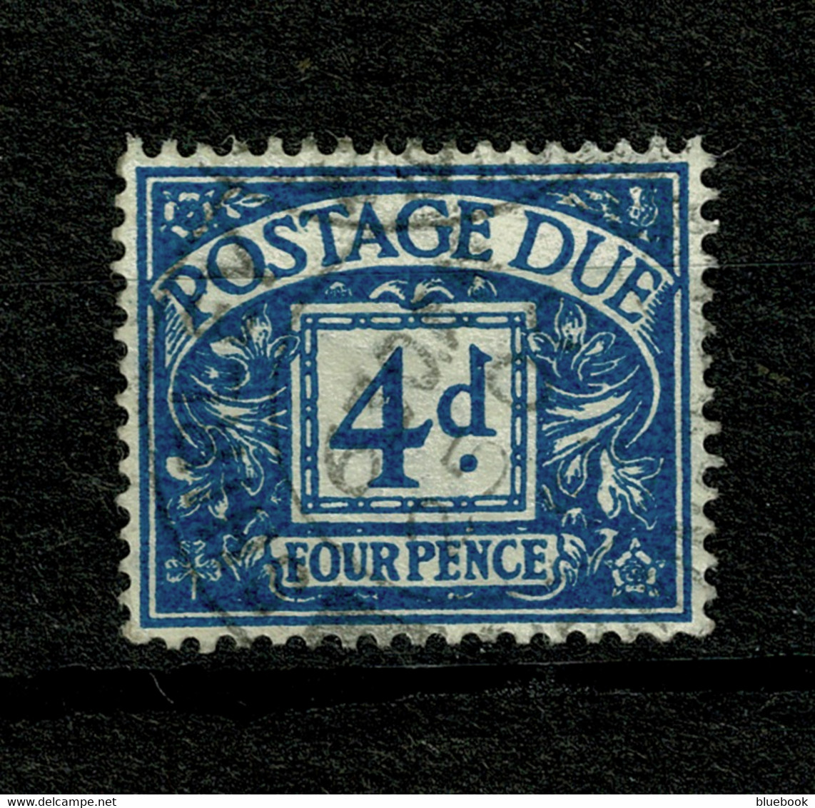 Ref 1476 - GB QEII - 4d Postage Due Used Stamp - SG D38 - Portomarken