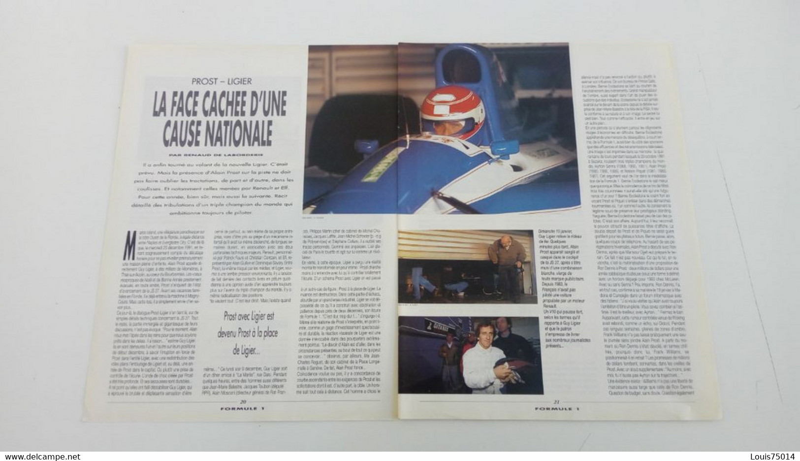 Alain Prost - Guy Ligier - Coupure De Presse Automobile - Automobile - F1